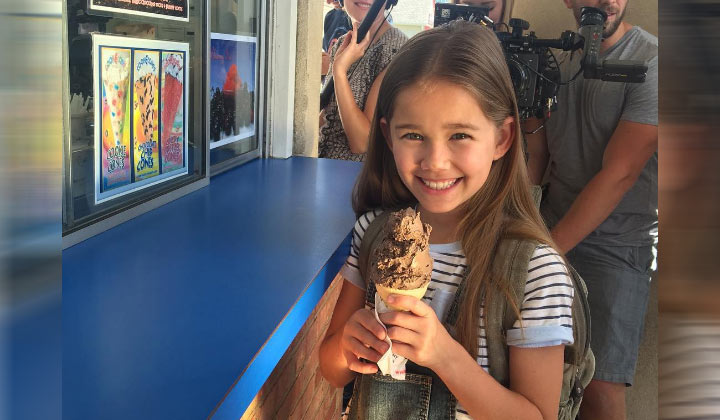 GH's Kristina Wagner, Constance Towers, and Brooklyn Rae Silzer shooting The Storyteller